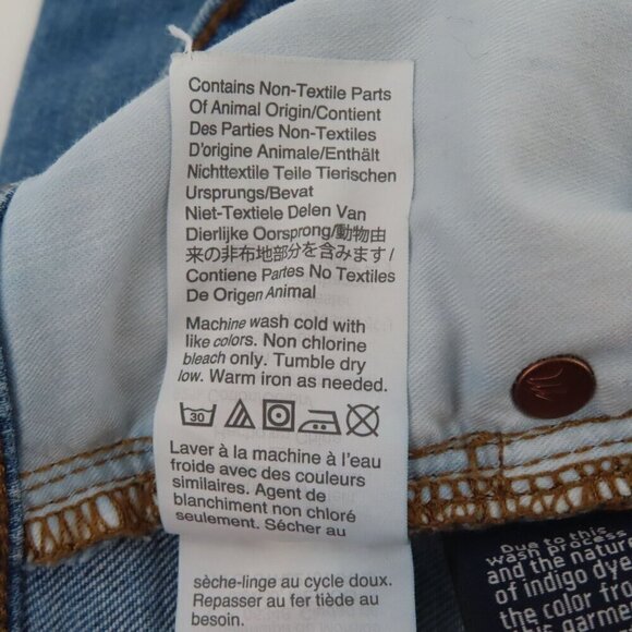 Madewell Womens 27 9in High Rise Light Wash Blue Denim Jeans Distressed Raw Hem - Picture 13 of 15